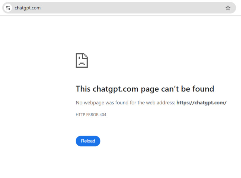 chatgpt showing error 404
